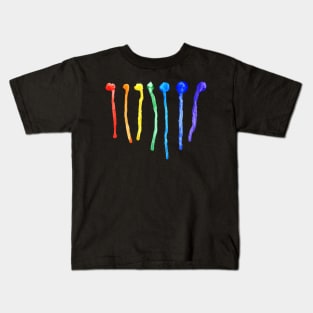 Grunge rainbow splatters Kids T-Shirt